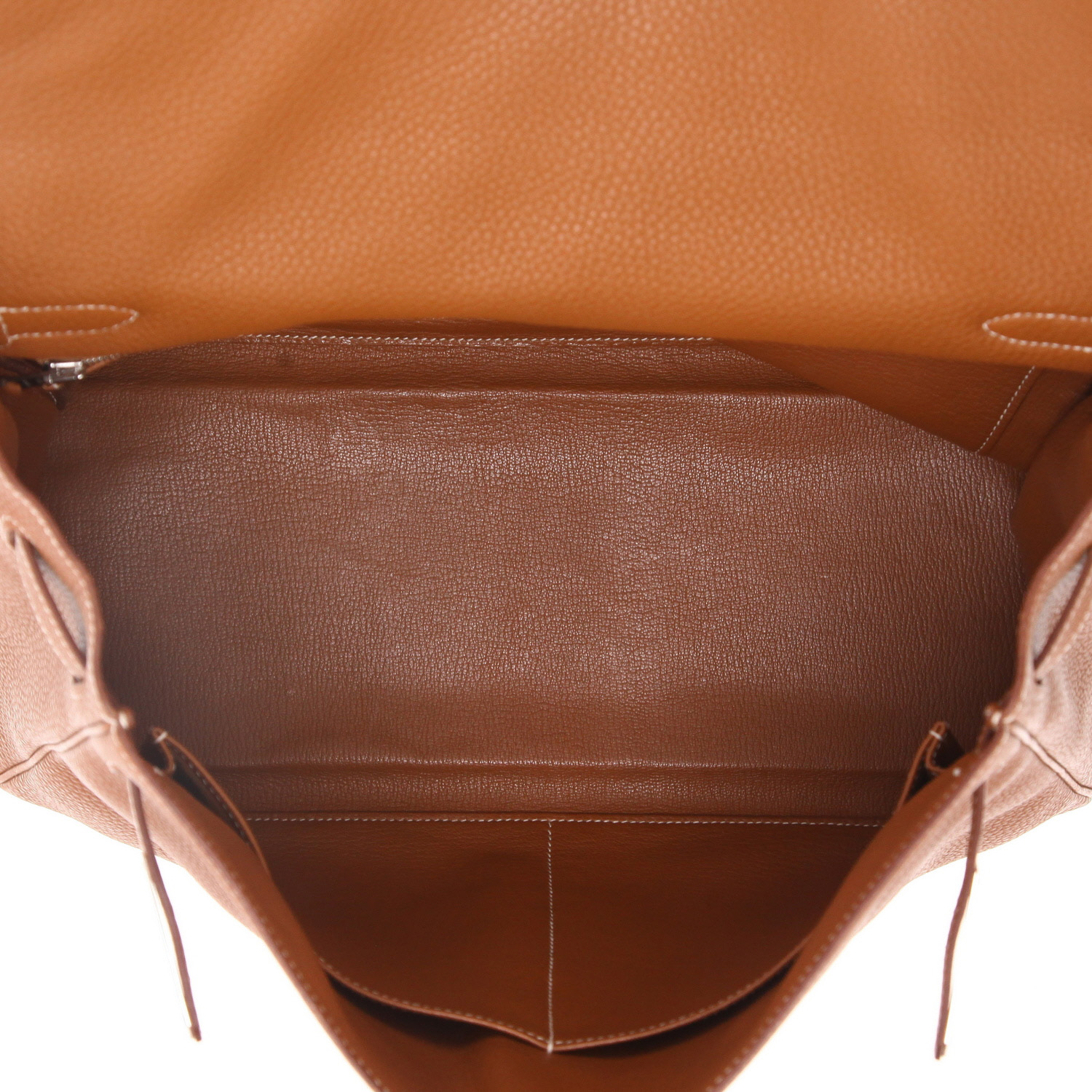 Hermès  Kelly 35 cm handbag  in gold togo leather - Detail D3