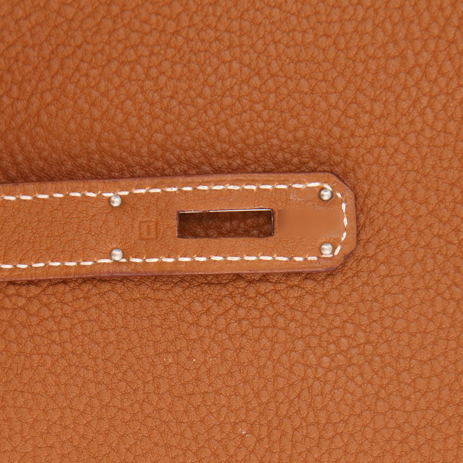 Hermès  Kelly 35 cm handbag  in gold togo leather - Detail D4