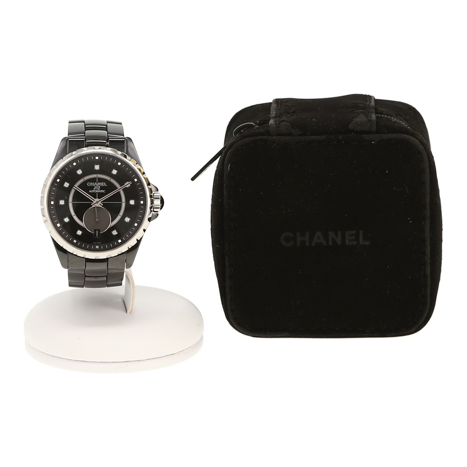 Orologio Chanel J12 Joaillerie in acciaio e ceramica nera Ref: Chanel - DMM51637  Circa 2010 - Detail D2