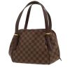 Borsa Louis Vuitton  Belem in tela a scacchi ebana e pelle marrone - 00pp thumbnail