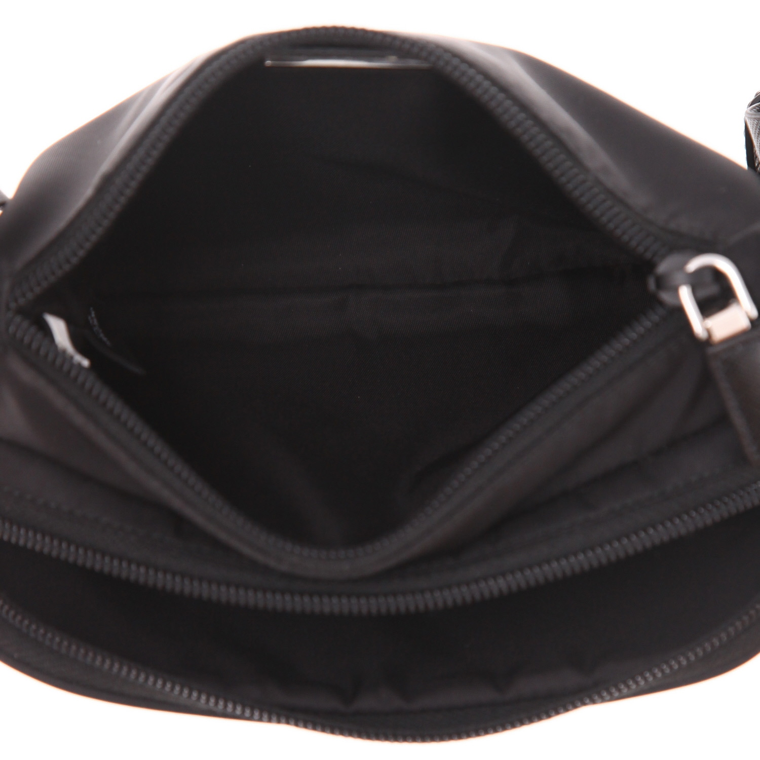 Borsa a tracolla Prada   in tela nera - Detail D4