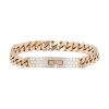 Bracciale Hermès Kelly Gourmette modello piccolo in oro rosa e diamanti - 00pp thumbnail