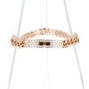 Hermès Kelly Gourmette small model bracelet in pink gold and diamonds - 360 thumbnail