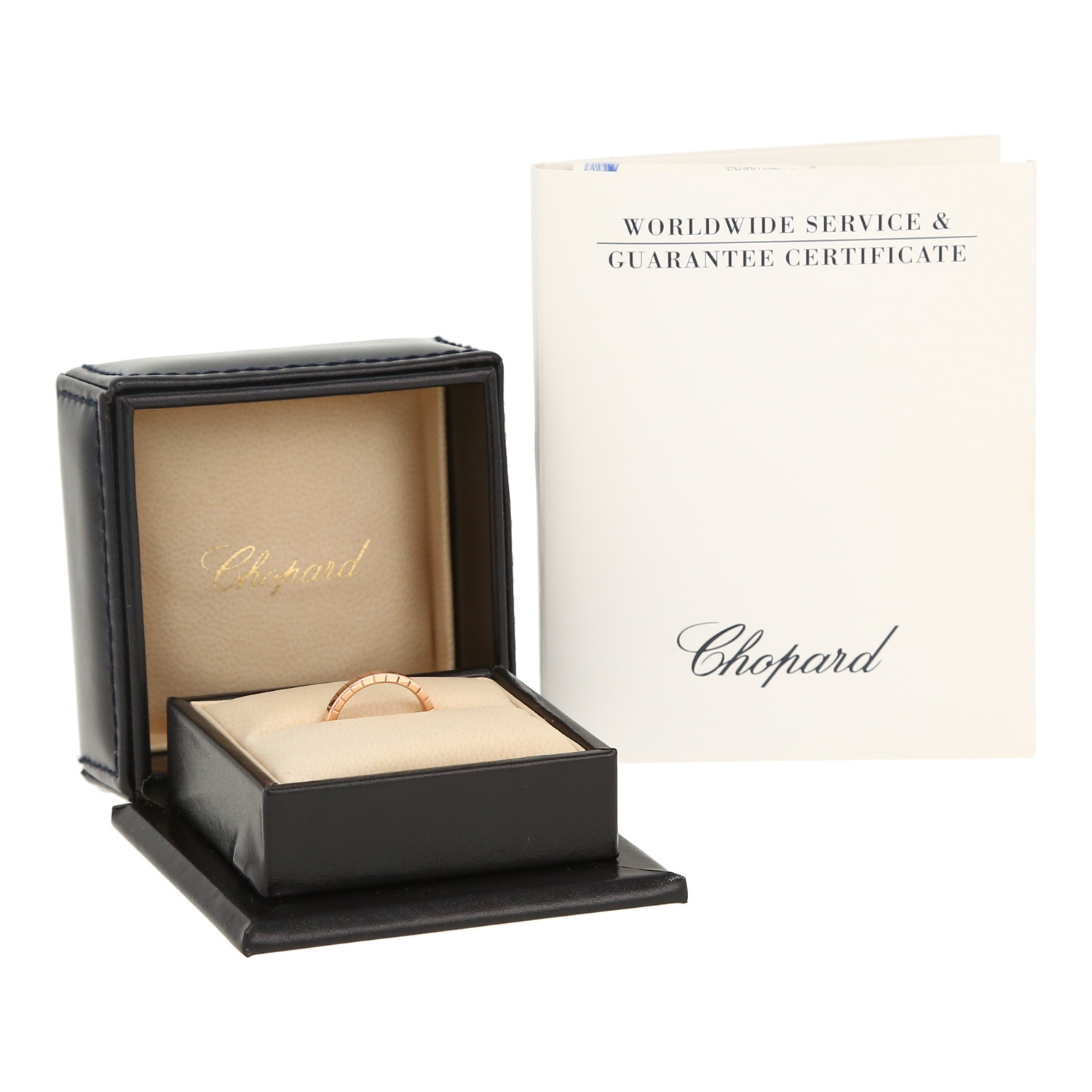 Bague Chopard Ice Cube en or rose - Detail D2