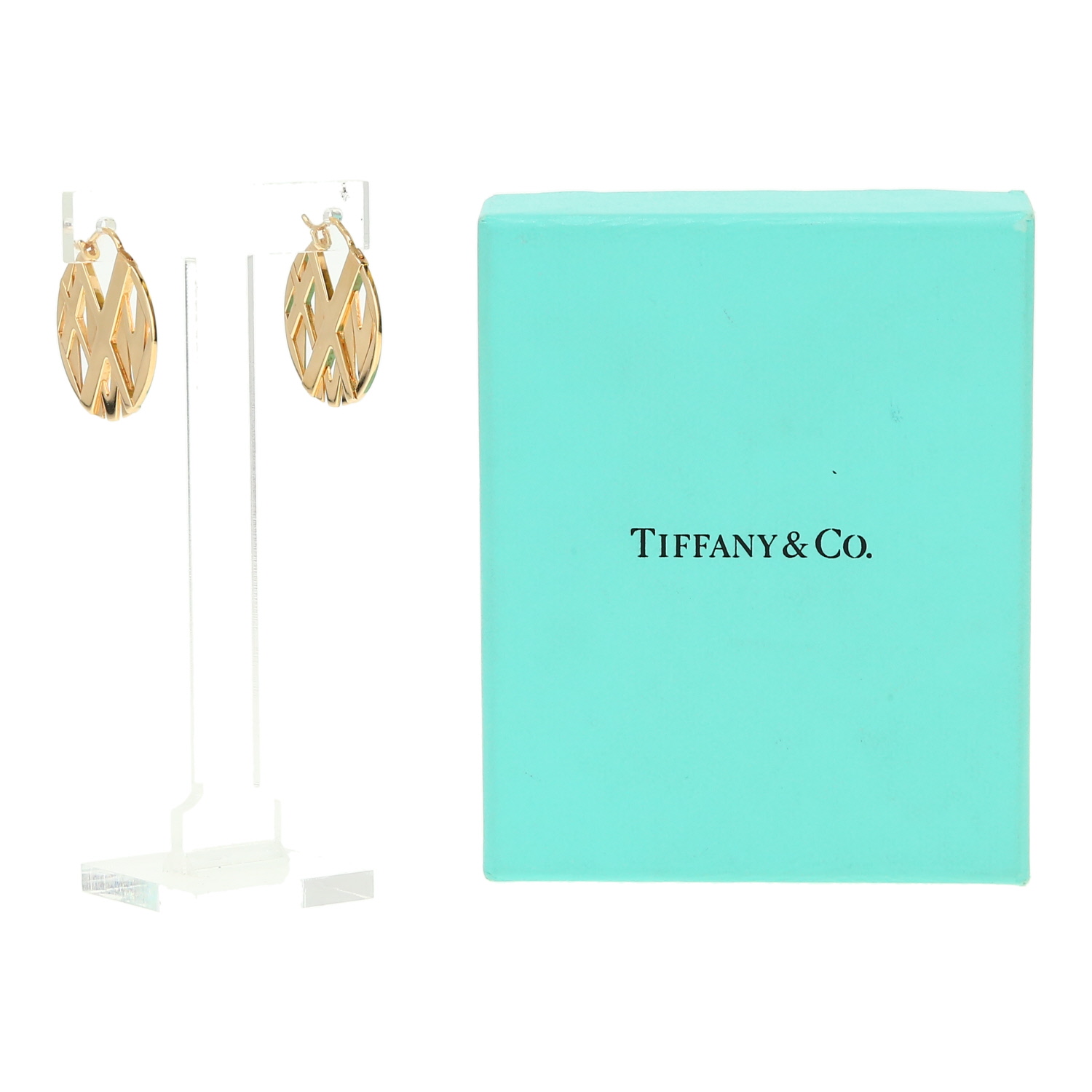 Paire de boucles d'oreilles Tiffany & Co Atlas en or jaune - Detail D2