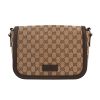 Borsa a tracolla Gucci   in tela "Suprême GG" beige e pelle marrone - 360 thumbnail