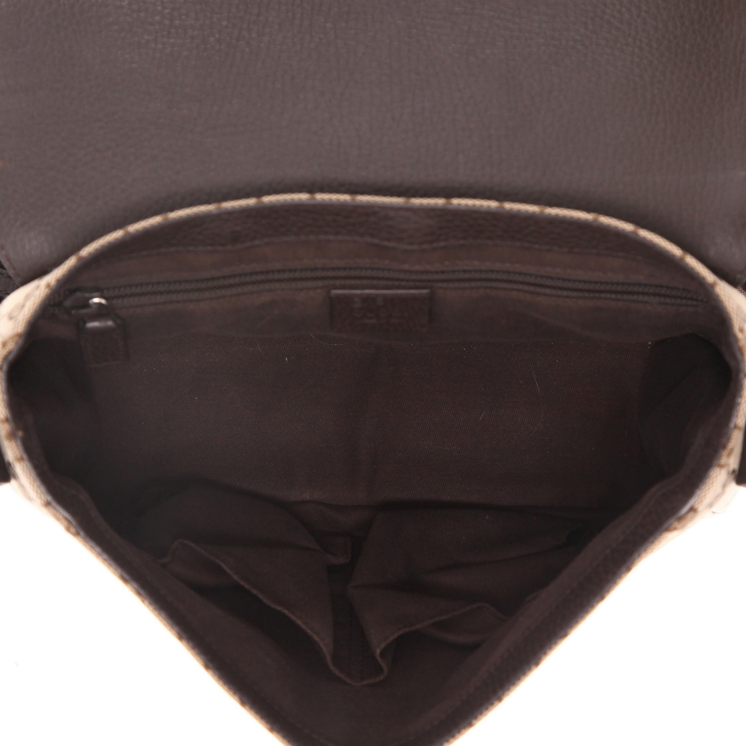 Borsa a tracolla Gucci   in tela "Suprême GG" beige e pelle marrone - Detail D3