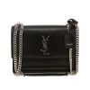 Saint Laurent  Sunset medium model  shoulder bag  in black leather - 360 thumbnail