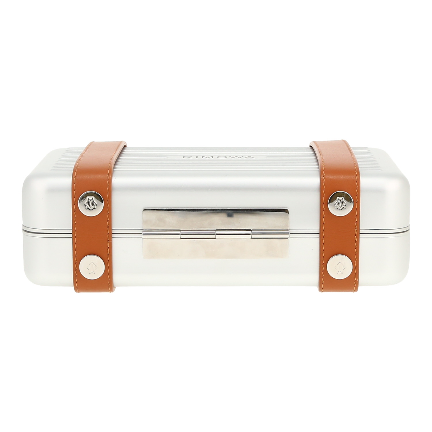 Baul Rimowa   mini  en aluminio y cuero marrón - Detail D1