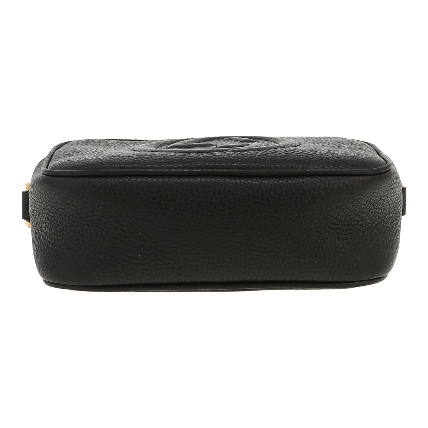 Sac bandoulière Gucci  Soho Disco en cuir grainé noir - Detail D1