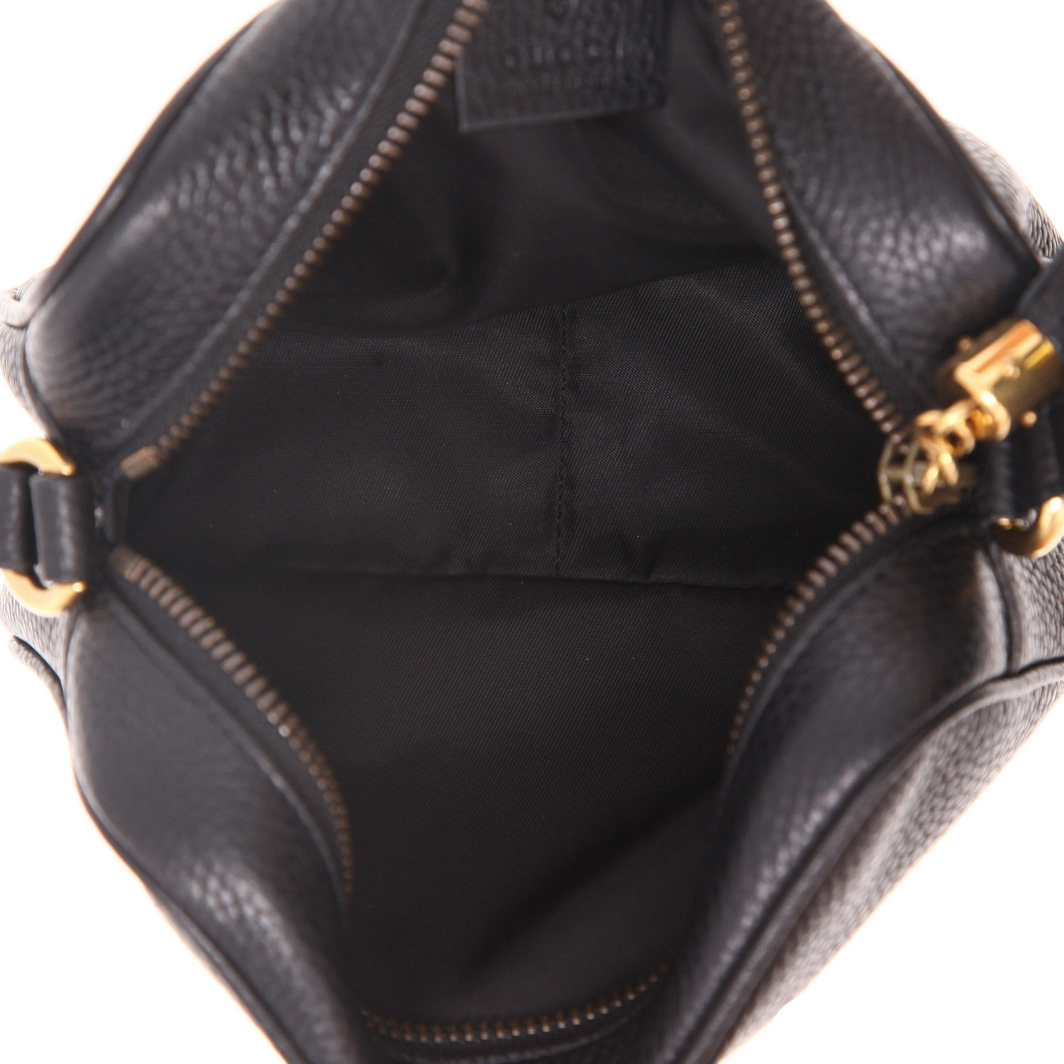 Gucci  Soho Disco shoulder bag  in black grained leather - Detail D3