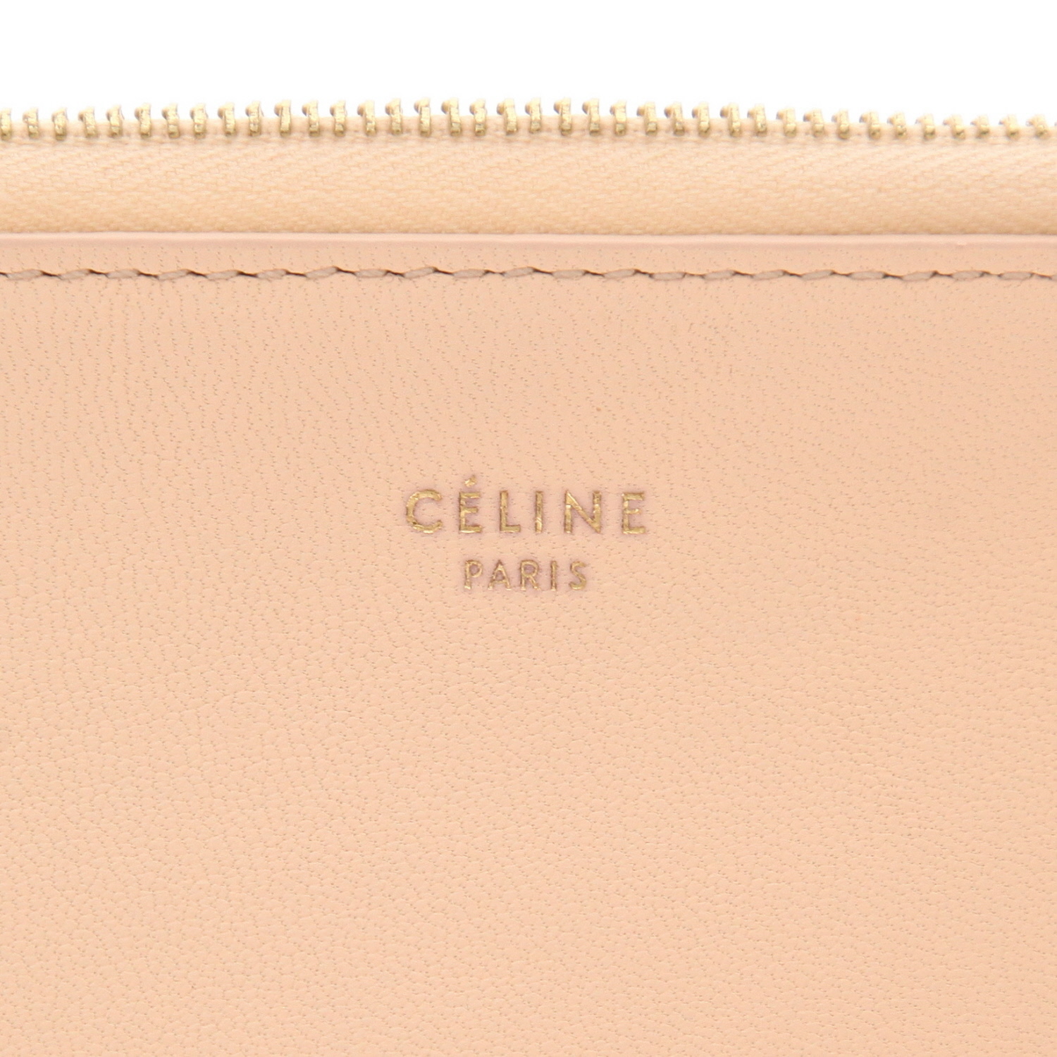 Bolsito de mano Celine   en cuero beige y negro - Detail D2