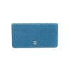 Chanel   wallet  in blue quilted grained leather - 360 thumbnail