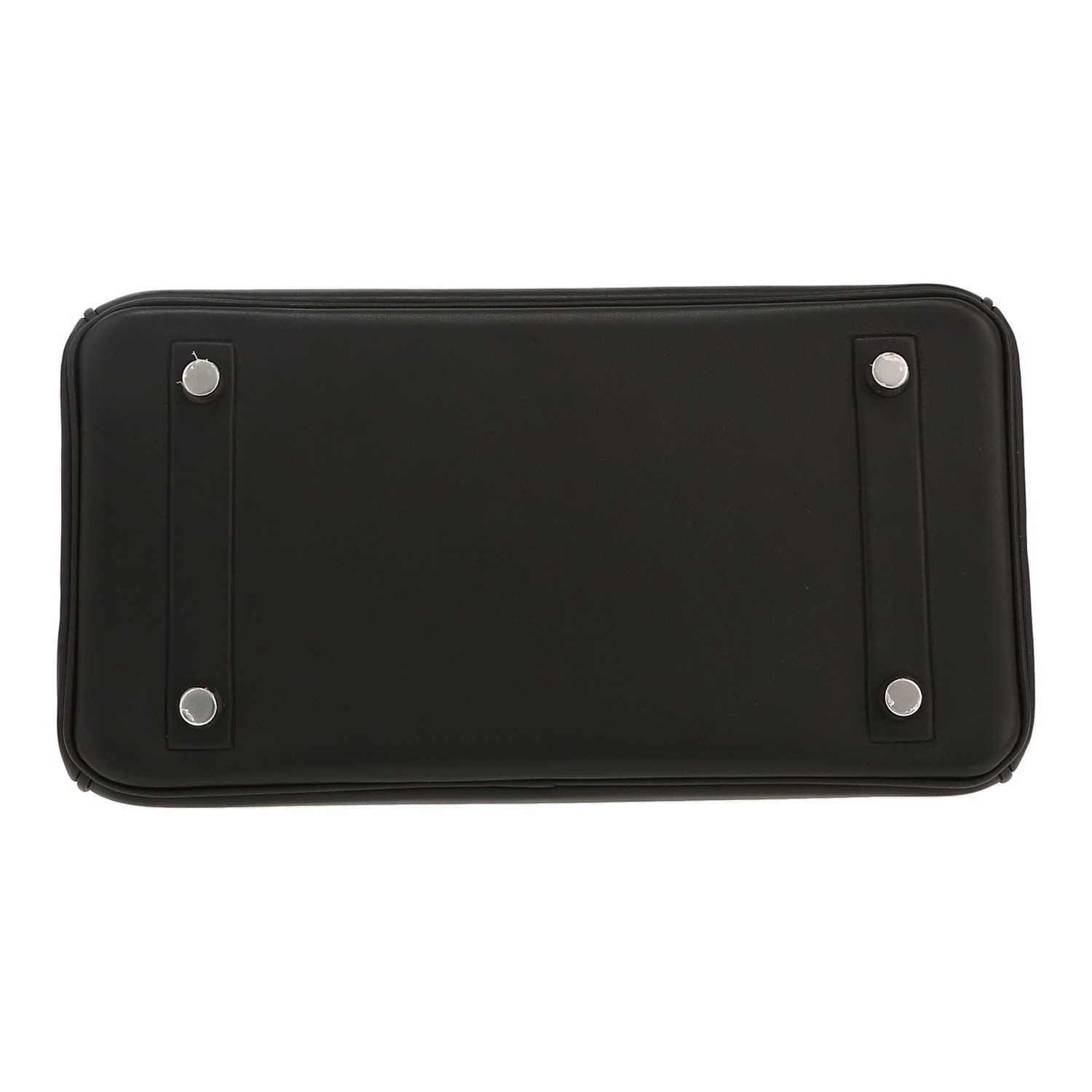 Sac à main Hermès  Birkin Shadow en cuir Everkcalf noir - Detail D1