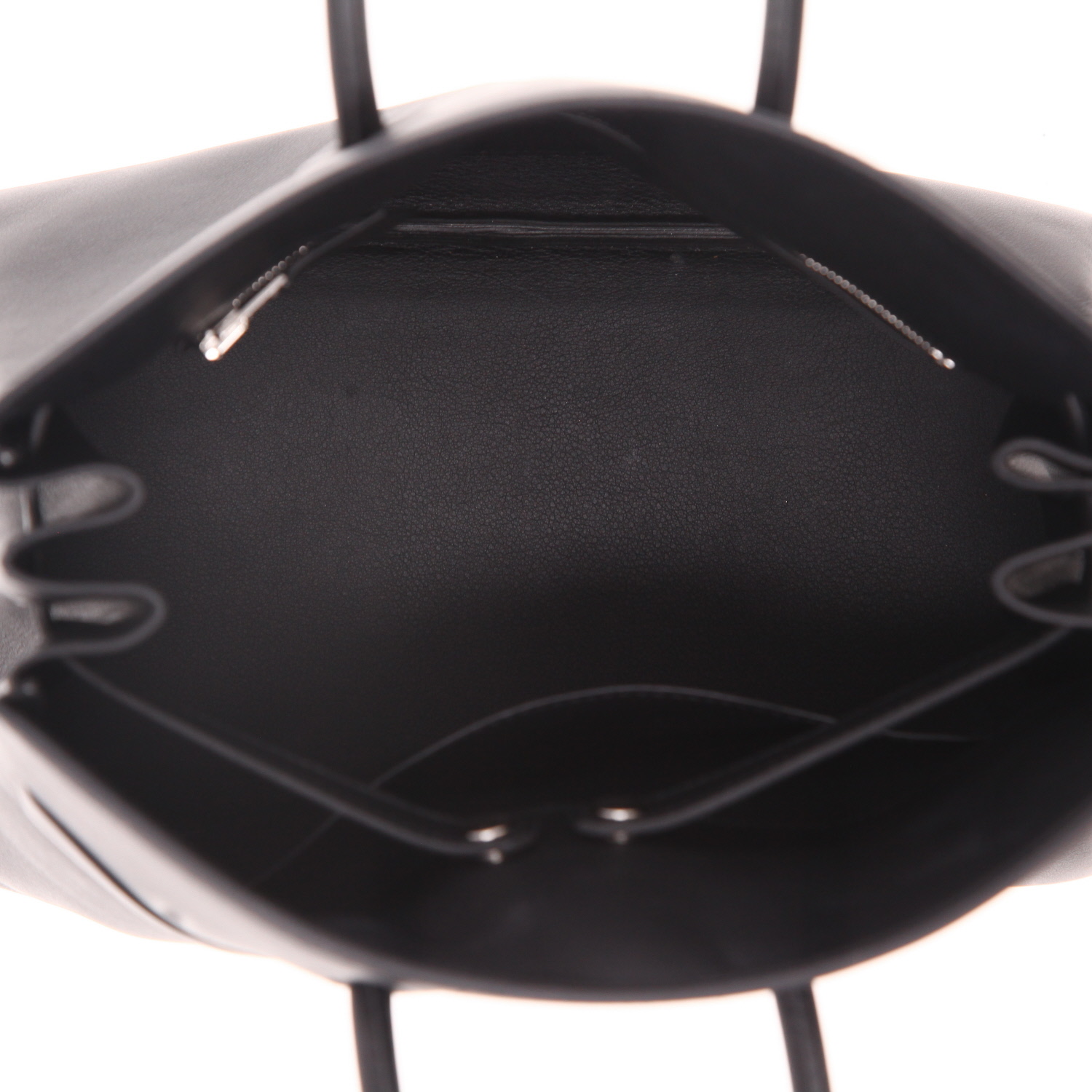 Sac à main Hermès  Birkin Shadow en cuir Everkcalf noir - Detail D3