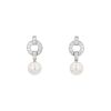 Cartier Himalia earrings in white gold, diamonds and cultured pearls - 00pp thumbnail