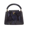 Borsa a tracolla Louis Vuitton  Capucines BB in pitone blu - 360 thumbnail