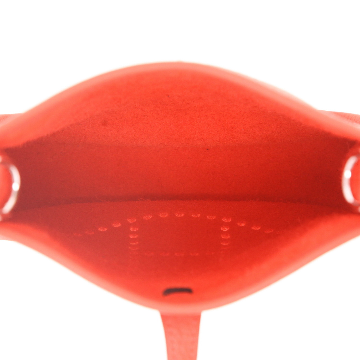 Hermès  Mini Evelyne shoulder bag  in Orange Field leather taurillon clémence - Detail D3