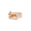 Fred Force 10 large model ring in pink gold, diamonds and stainless steel - 00pp thumbnail