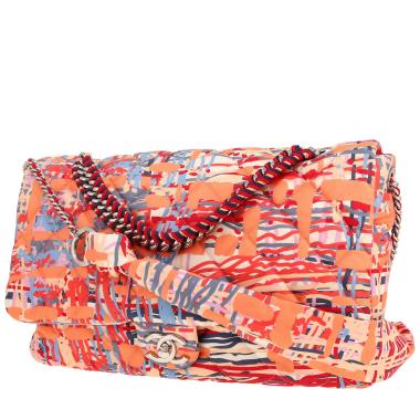 Chanel   handbag  in orange canvas