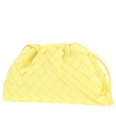 Bottega Veneta  Pouch mini  handbag/clutch  in yellow braided leather