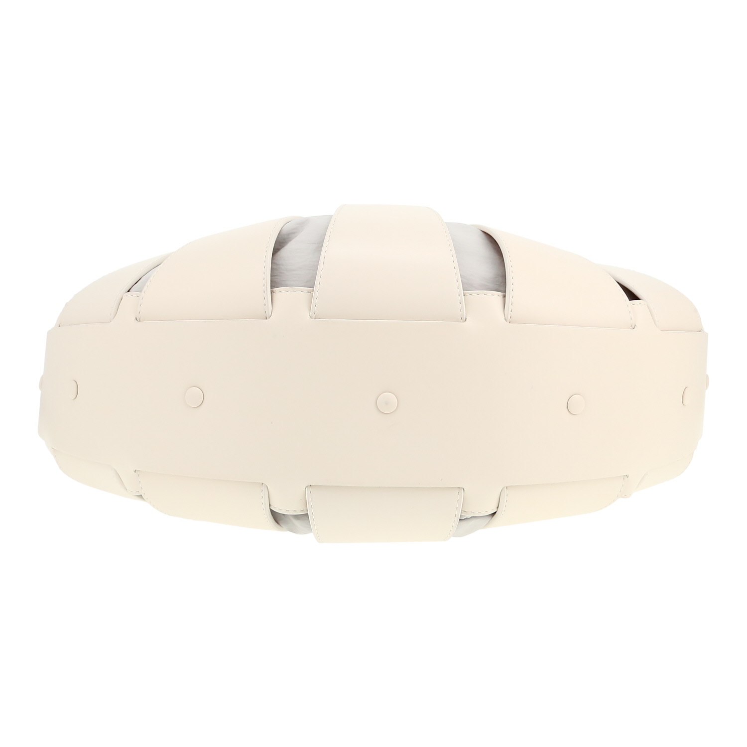 Bottega Veneta  The Shell shopping bag  in white leather - Detail D1