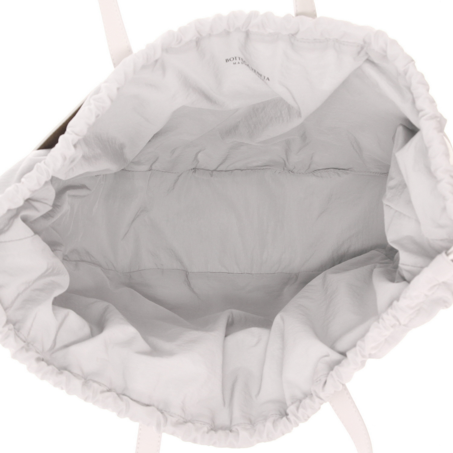 Sac cabas Bottega Veneta  The Shell en cuir blanc - Detail D3