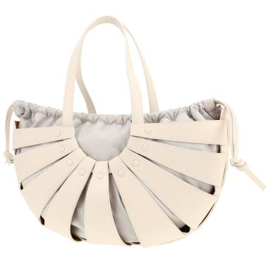 Shopping bag Bottega Veneta  The Shell in pelle bianca