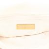 Chanel  19 shoulder bag  in white leather  and black woollen fabric - Detail D2 thumbnail