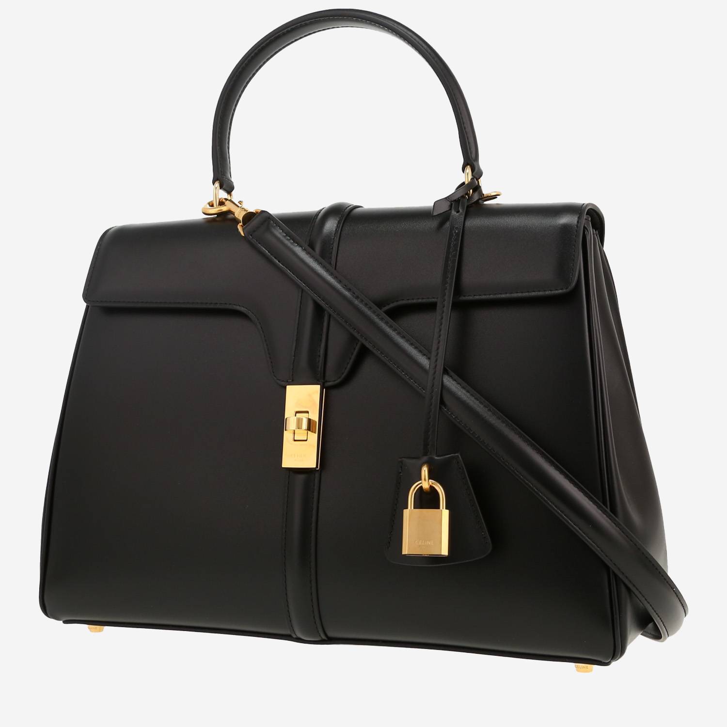 Celine  16 medium model  handbag  in black leather Celine  16 medium model  handbag  in black leather