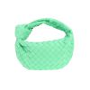 Bottega Veneta  Mini Jodie handbag  in green braided leather - 360 thumbnail