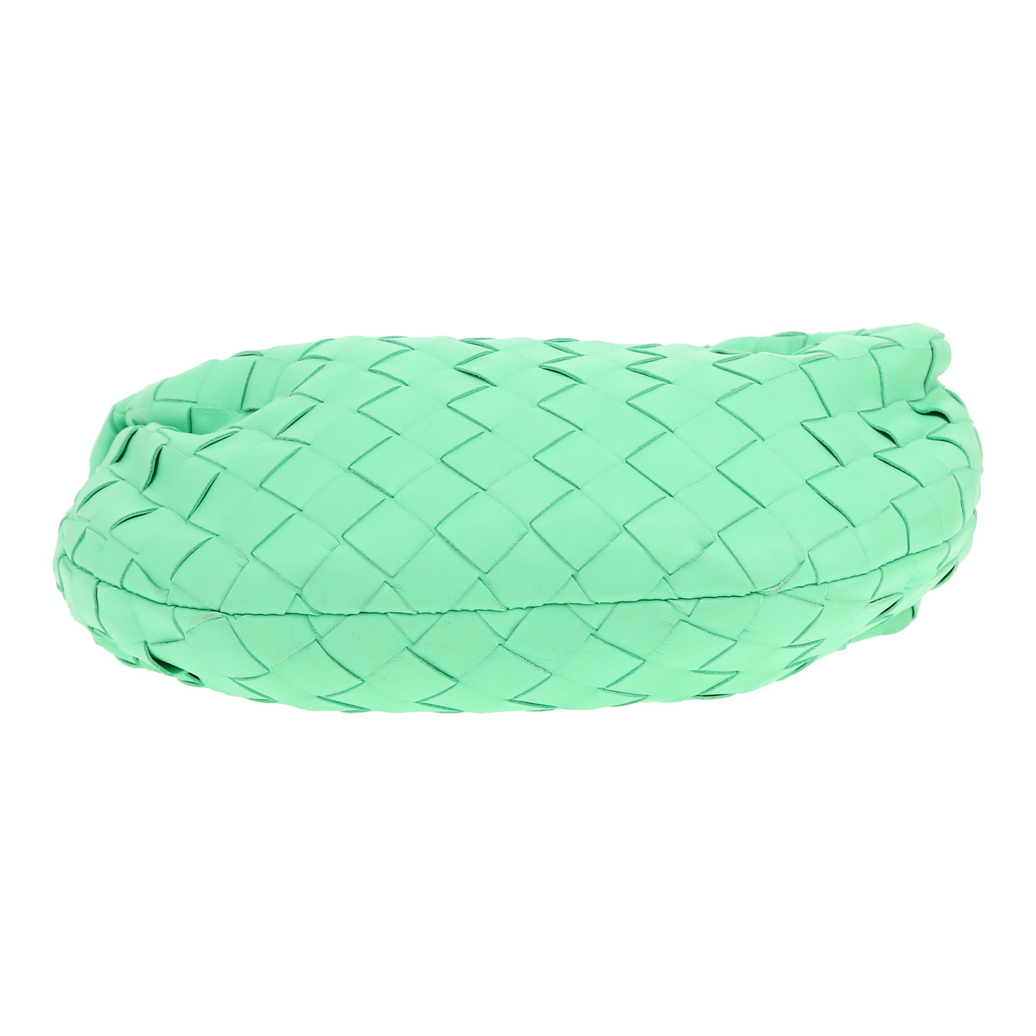 Bolso de mano Bottega Veneta  Mini Jodie en cuero trenzado verde - Detail D1