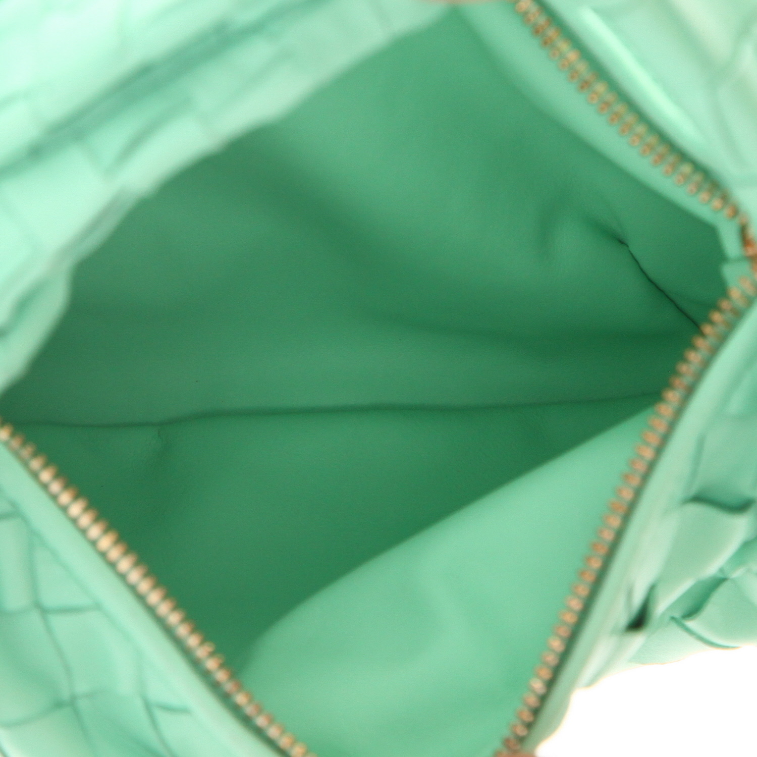 Bottega Veneta  Mini Jodie handbag  in green braided leather - Detail D3