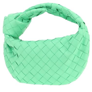 Borsa Bottega Veneta  Mini Jodie in pelle intrecciata verde