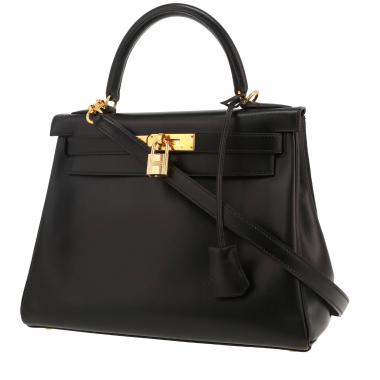 Hermès  Kelly 28 cm handbag  in black box leather
