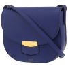 Borsa a tracolla Celine  Trotteur modello piccolo  in pelle martellata blu - 00pp thumbnail