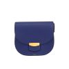 Borsa a tracolla Celine  Trotteur modello piccolo  in pelle martellata blu - 360 thumbnail