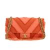 Bolso de mano Chanel  Timeless en lona espigas naranja - 360 thumbnail