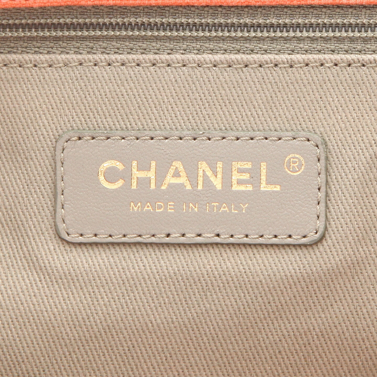 Borsa Chanel  Timeless in tessuto a spina di pesce arancione - Detail D2