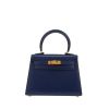 Borsa a tracolla Hermès  Kelly 20 cm in pelle box blu Zaffiro - 360 thumbnail