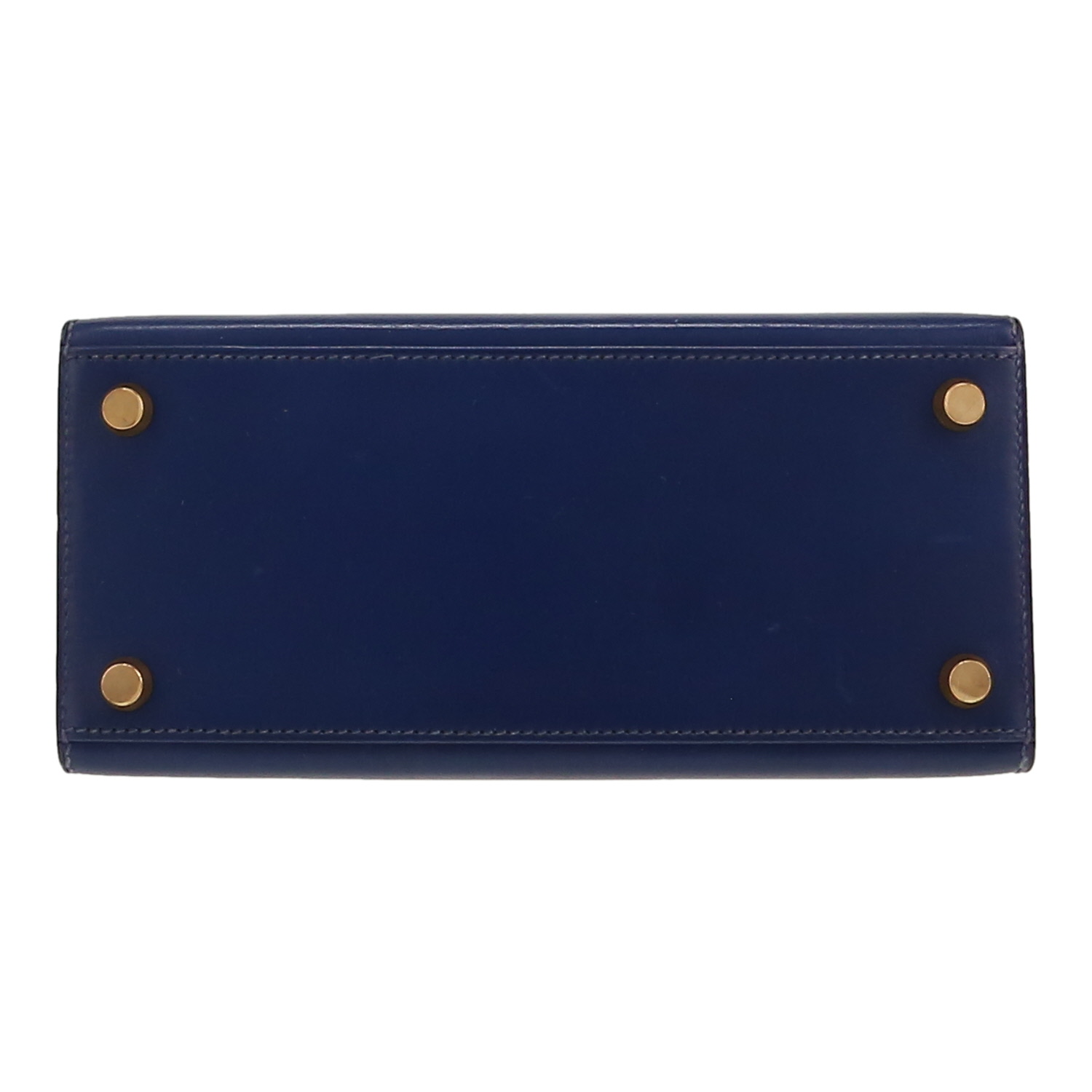 Hermès  Kelly 20 cm shoulder bag  in Sapphire Blue box leather - Detail D1