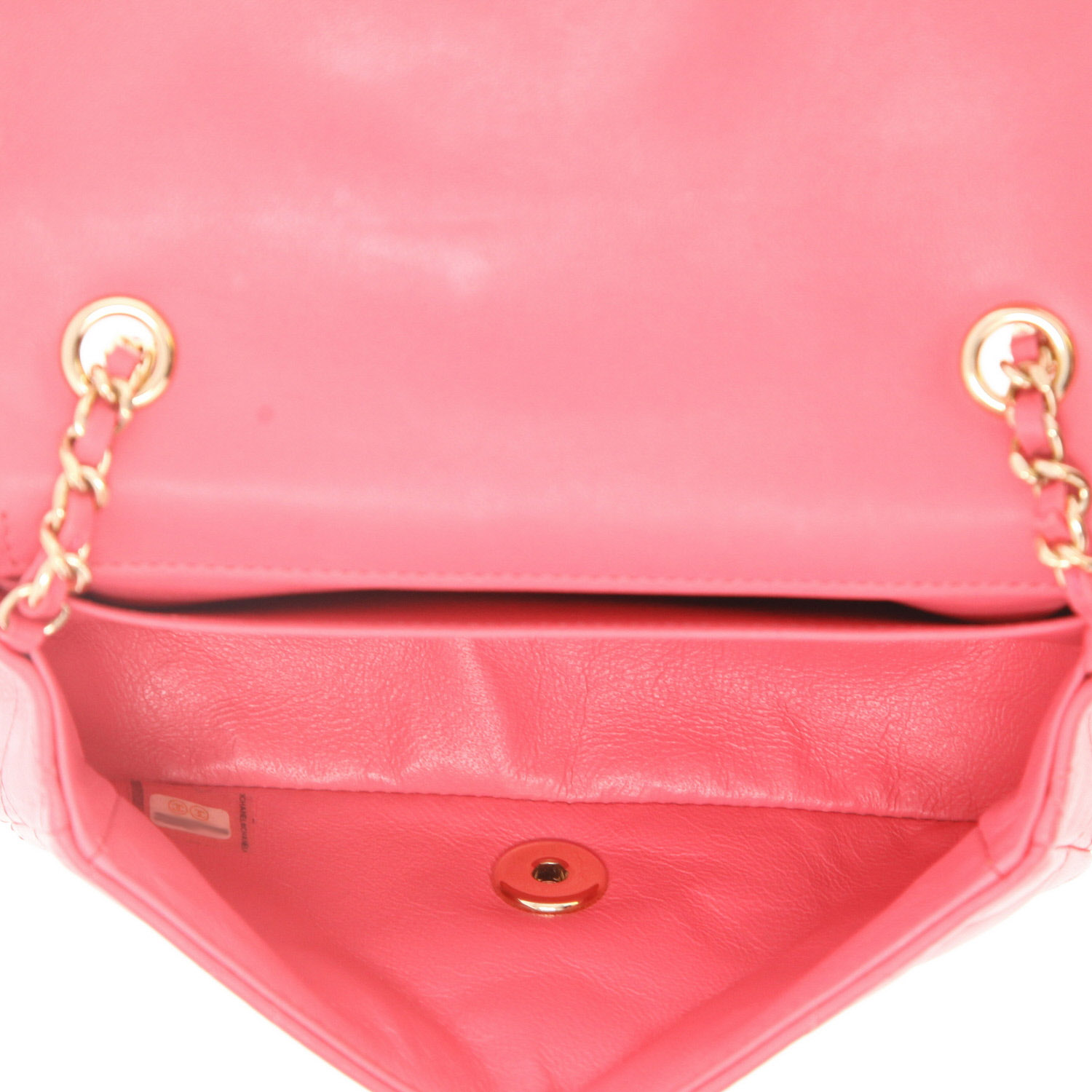 Bolso de mano Chanel  Timeless Mini en cuero rosa - Detail D3