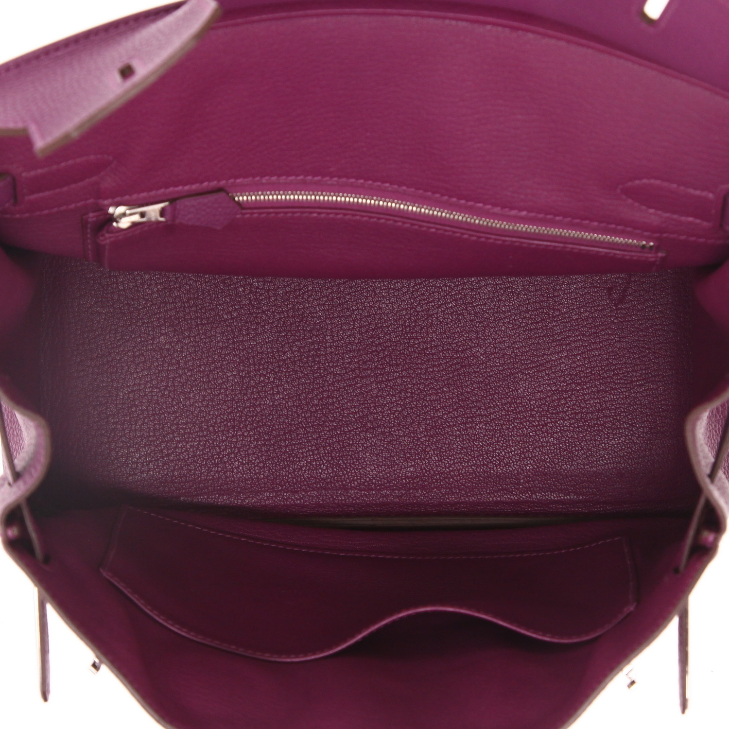 Sac à main Hermès  Birkin 30 cm en cuir togo violet Anemone - Detail D3