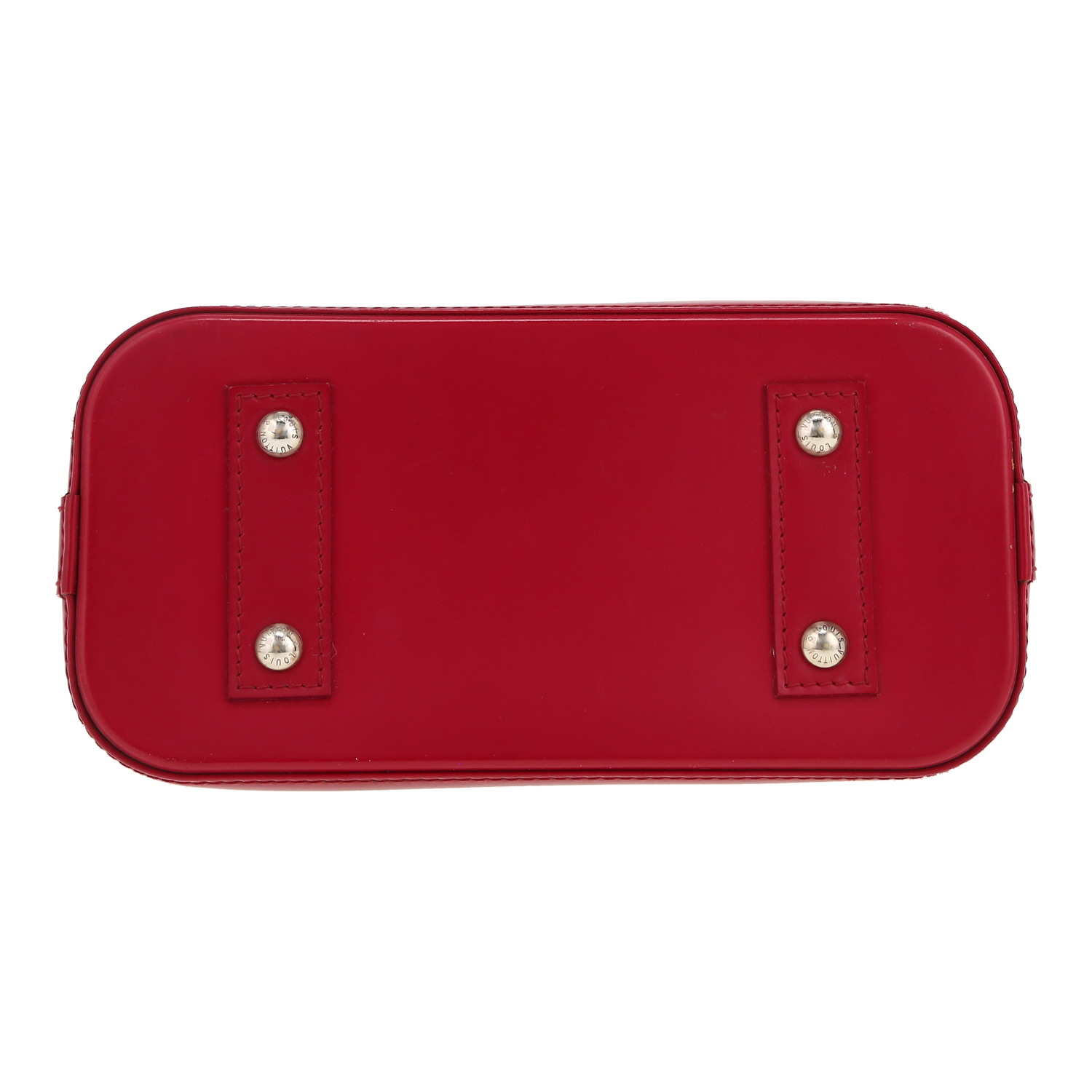 Louis Vuitton  Alma BB handbag  in red epi leather  and red leather - Detail D1