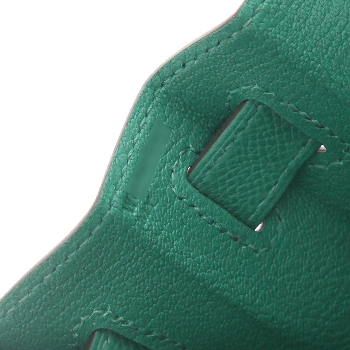 Borsa Hermès  Kelly 28 cm in pelle Epsom verde Vertigo - Detail D4
