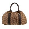 Bolso de mano Gucci   en tejido "sûpreme GG" beige y cuero marrón - 360 thumbnail