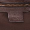 Bolso de mano Gucci   en tejido "sûpreme GG" beige y cuero marrón - Detail D2 thumbnail