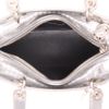 Dior  Lady Dior medium model  handbag  in silver leather - Detail D3 thumbnail