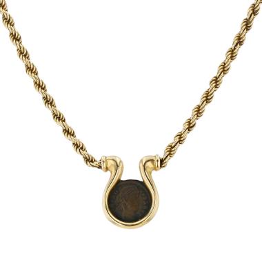 Collana Bulgari Monete in oro giallo e bronzo Collana Bulgari Monete in oro giallo e bronzo