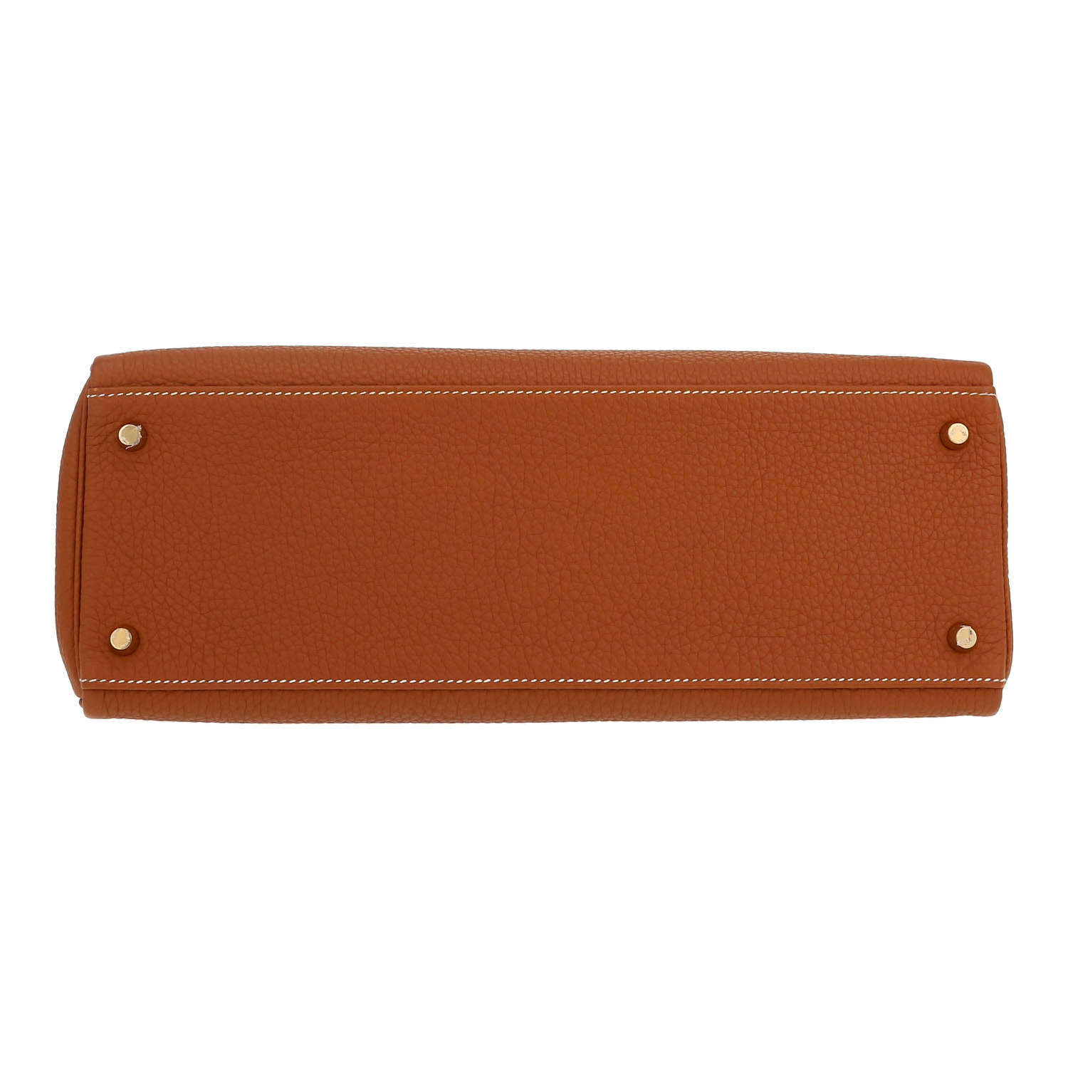 Hermès  Kelly 35 cm handbag  in gold togo leather - Detail D1